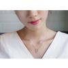 Tassel Necklace Platinum Heart Shaped Super Flash Diamond Clavicle Chain Real Diamond Gold Pendant Women