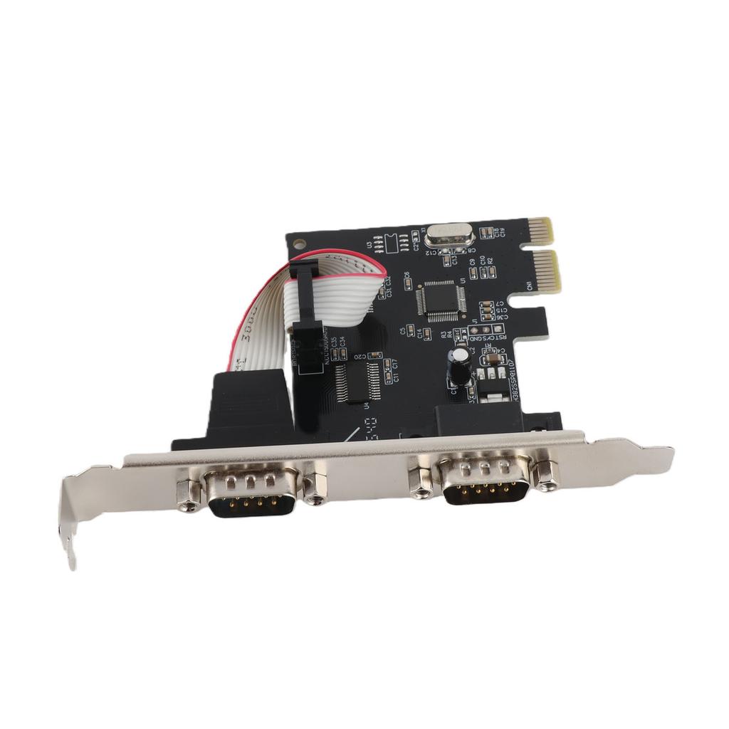 2 Port PCI Express RS232 DB9 Serial Port Card PCIe Serial Expansion Card PCIe Serial Host Controller Card for Windows