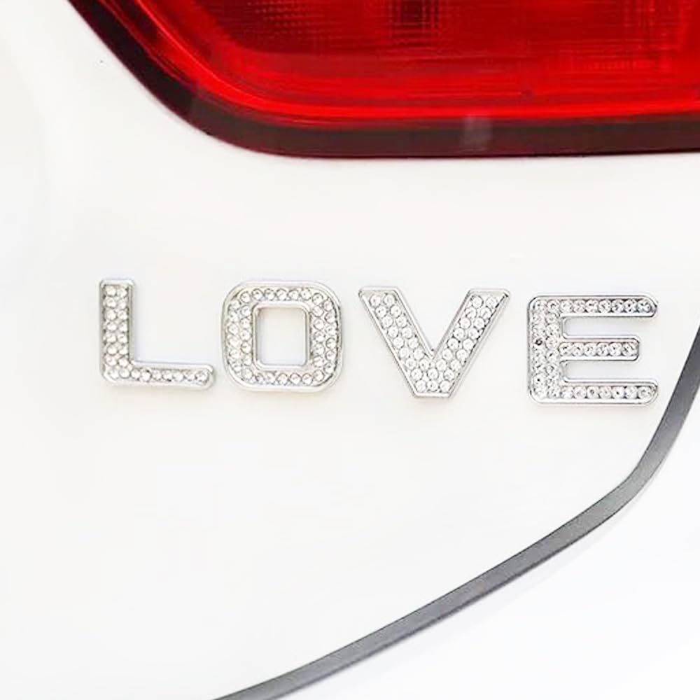 Srasakan 3D Car Emblem Stickers Decoration Dress Up Exterior Parts Alphabet Letter Capital Numbers