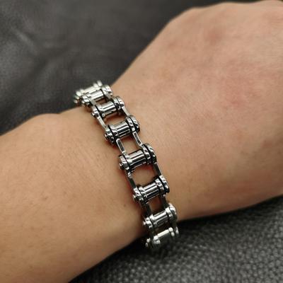 Punk Titanium Men's Hip Hop Motorcycle Chain Bracelet