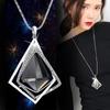 Statement Geometric Crystal Necklaces Pendant For Women Sweater Chain Choker Collier Femme Fashion Long Necklace Femme Collar Jewelry