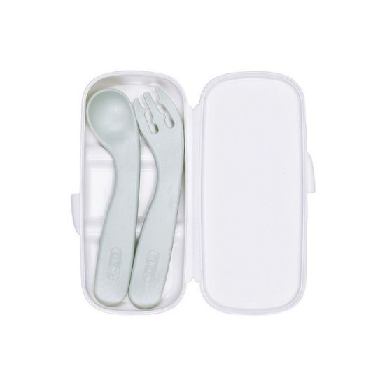 EDISON Self-Feeding Spoon & Fork Set with Case