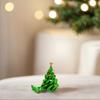 Green 3D Printed Christmas Tree Colorful Christmas Tree Model Articulated Tabletop Decor  Office