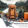 Compact Multi-tool Portable Outdoor Multi-Tool 12-In-1 Multi-purpose Screwdriver Bottle Opener Phone All-in-one Mini Tool Holder Carabiner Camping