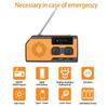 Solar Hand-Crank Emergency NOAA Radio with 5000mAh Power Bank and Battery Display