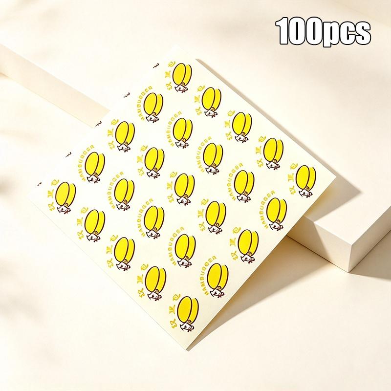 100Pcs Disposable Hamburger Paper Cake Wrapping Paper Oil-Resistant Coated Food Wax Paper Sandwich Wrapping Papers