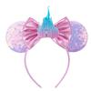 Trip Mickey Ears Headband For Girls Women Sequin Castle 5"Bow Hairband Festival Party Cosplay DIY Hair Accessories