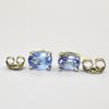 Blue Sapphire 925 Sterling Silver Earring Gemstone Natural Certified Oval Cut