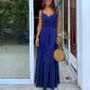 Fashion Women Summer Boho Sleeveless Strappy V-neck Bandage Party Beach Dress