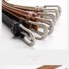 Women's Y2K Perforated Leather Belt with Double Row Rivets – Punk Niche Design for Versatile Jeans