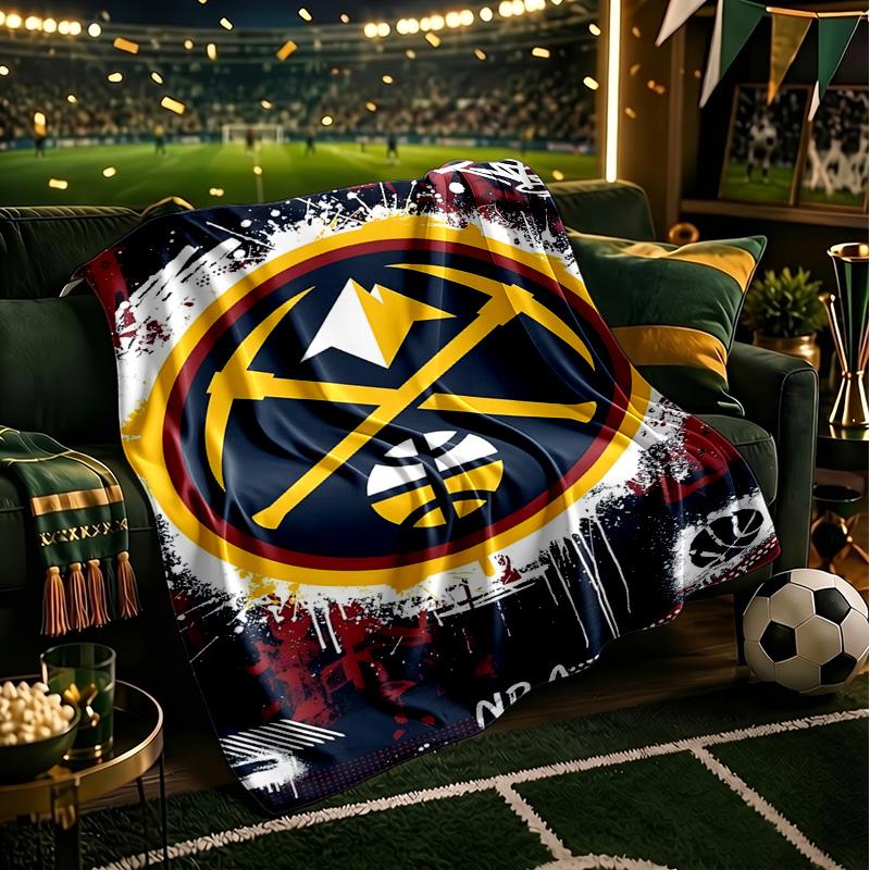 Denver Basketball Team Blanket Lightweight Flannel Bedding Blanket Perfect for Travel, Camping, Living Rooms, Offices, Sofas, Fan Christmas gift