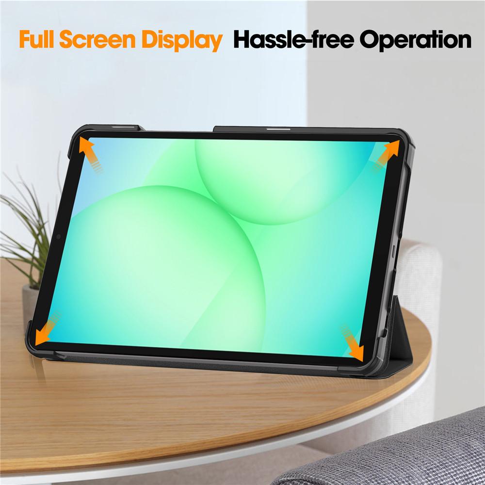 Étui Pour Samsung Galaxy Tab A11 8.7 pouces Étui Cuir PU Support Tri-pliage Housse Arrière Tablette SM-X130 SM-X133 X135N/G Housse