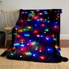 Bunte Lichterketten Aufdruck Decke Schlafzimmer Decke für Wohnzimmer Sofa Mittagspause Weiche Decke für Freund's Festival Geschenk