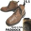 PADDOCK Heavy Leather Ankle Chukka Boots Italy Vintage Size 25.5 Brown High Heel