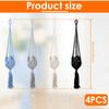 4 Pcs Macrame Plant Hangers Bohemia Style Rope Hanging Plant Holder with Hooks Fine Flower Pot Holder for Home Garden Decoration