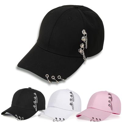 New Fashion Unisex Side Iron Ring Baseball Caps Spring and Autumn Outdoor Adjustable Casual Hat Sunscreen Hat
