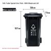 240L Reinforced Foot Pedal Mobile Waste Bin