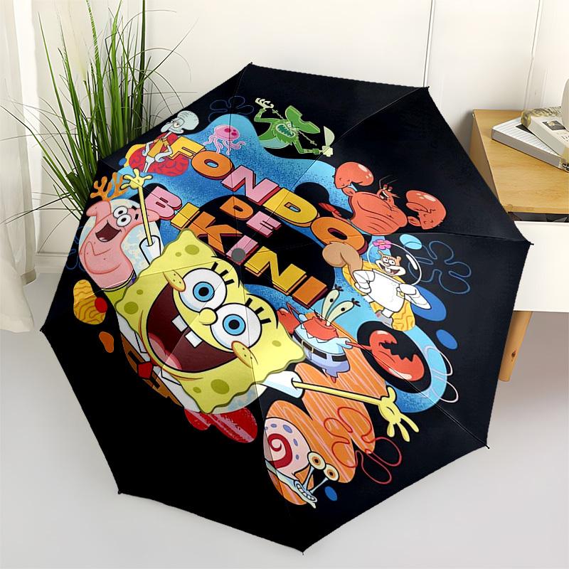 

1pc Bikini Bottom Friends Umbrella with Plastic Handle,Suitable for All Seasons Home Travel Outdoor UmbrellaFP072