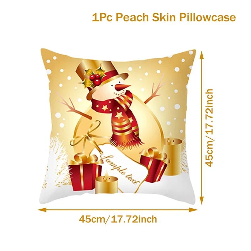 Christmas Cushion Cover Merry Christmas Decorations for Home 2026 Christmas Ornament Navidad Noel Xmas Gifts Happy New Year 2026