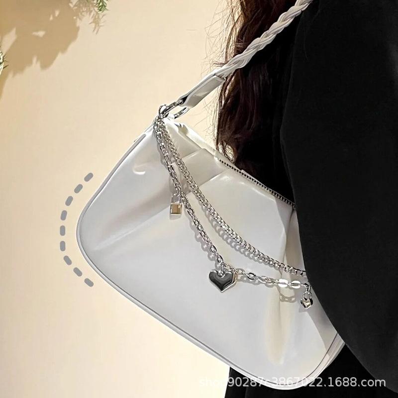 Cloud Pleated Bag Chain Underarm Bag New Niche Design Portable Women's Bag Versatile Shoulder Messenger Bag