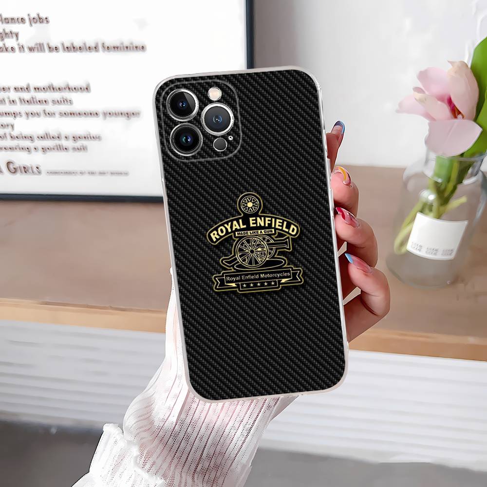 R-ROYALS E-ENFIELDS Logo Case for iphone 17 16 15 pro max 11 12 13 14 Pro Plus Phone Cover