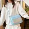 Y2K Transparent Ita Bag PU PVC Crossbody Bag Wash Bag JK Uniform Shoulder Bag  Women