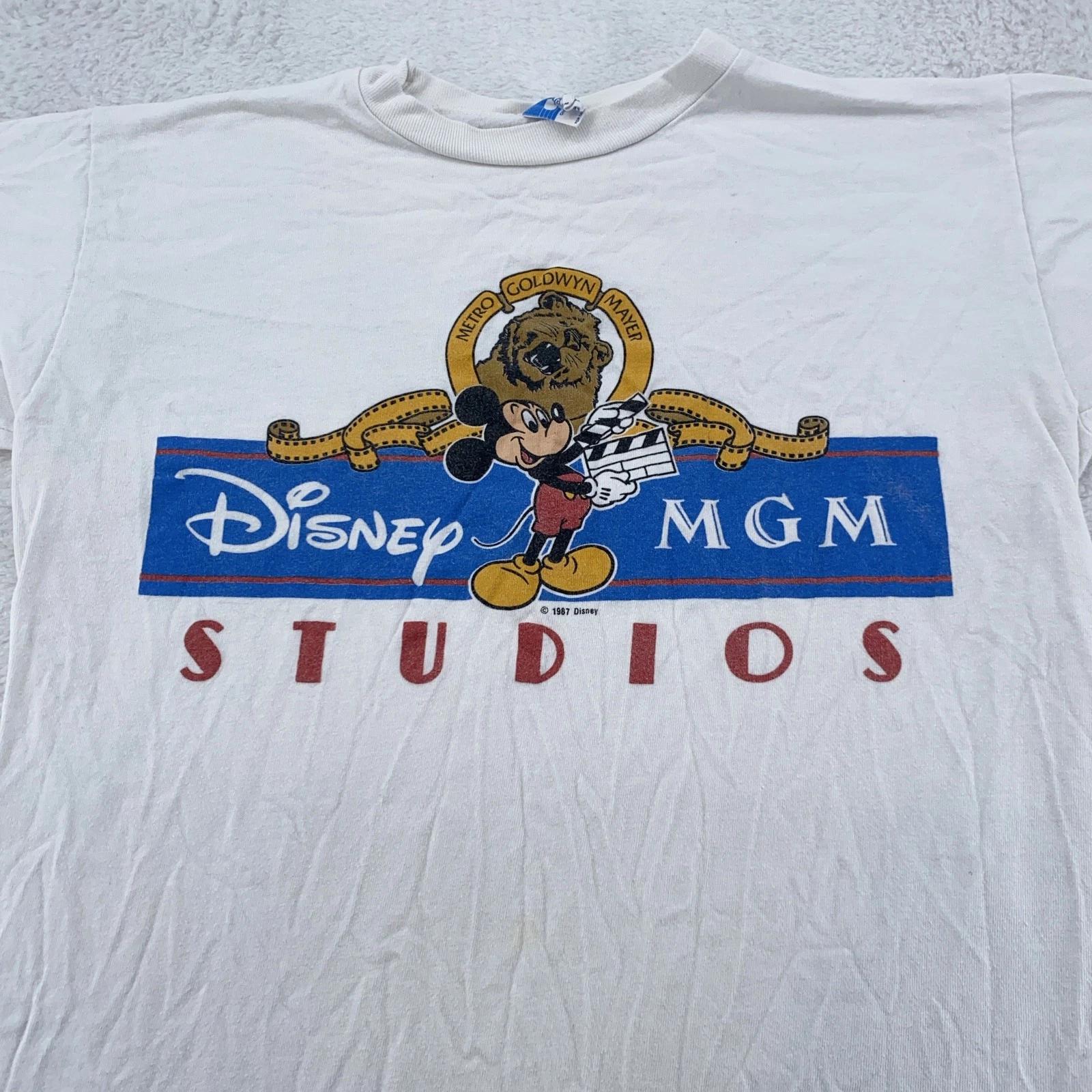 

Vintage Disney MGM Studios Shirt Mens XS Mickey Mouse Movie 1987 USA 90s L