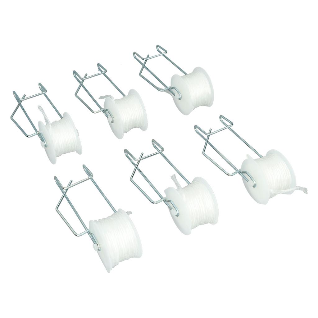 6 STÜCK Tomatenstützhaken Gewächshaus Tomaten-Rollerhaken Set Stützset für Tomate Cherry 15 Meter