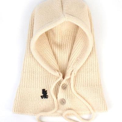 Universal Chemistry Wool Knit Oatmeal Open Balaclava