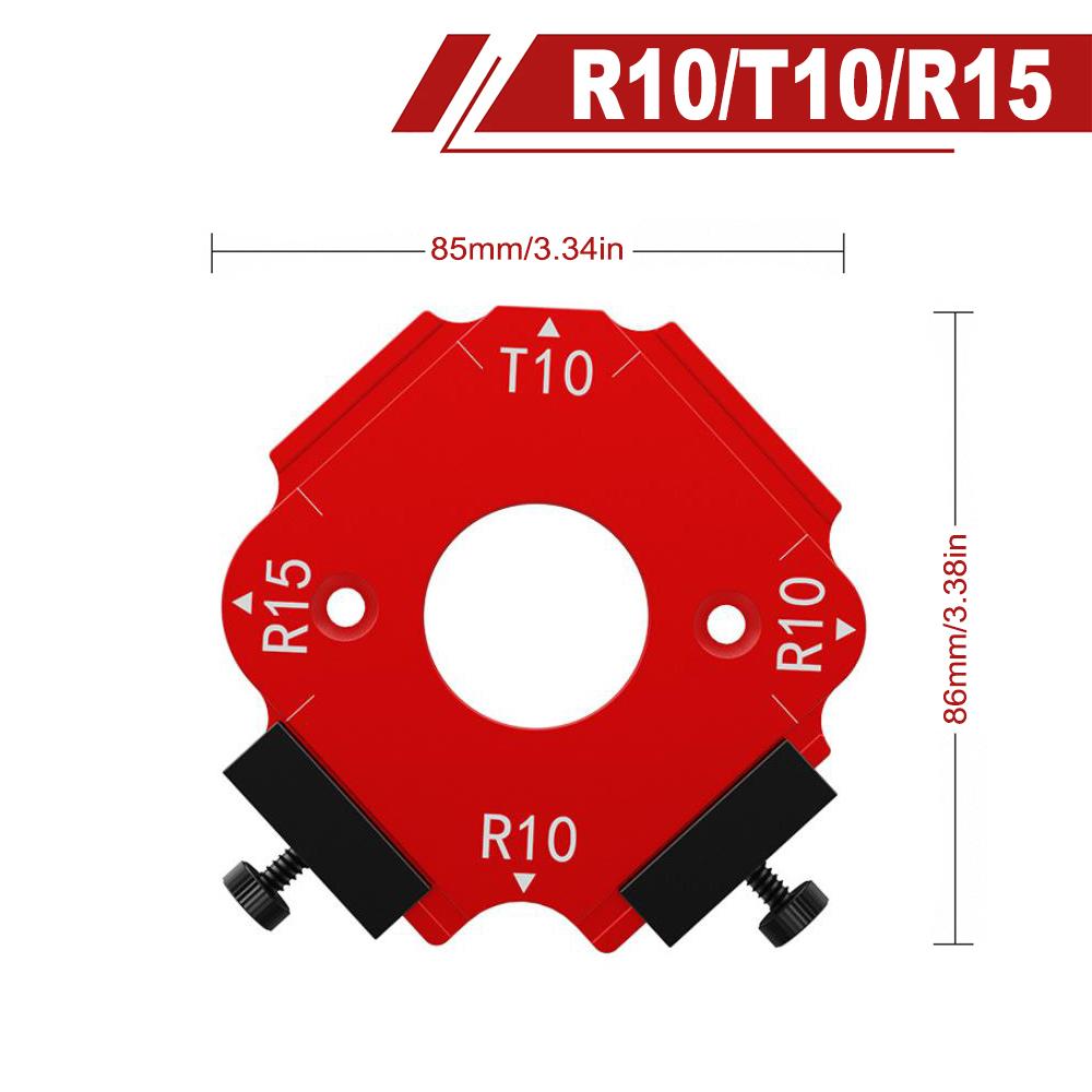 

Woodworking Inner/Outer Corner RT Gauge Electric Router Cutting Fillet Template Wood Board Chamfering Pocket Positioning Mold
