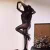 Sexy Damen Hochkragen Abdeckmaske Bodysuit Öl Glänzend Glatt Nahtlos Sexy Strumpfhose Elastisch Yoga Strampler Cosplay Dienstmädchen Leotard