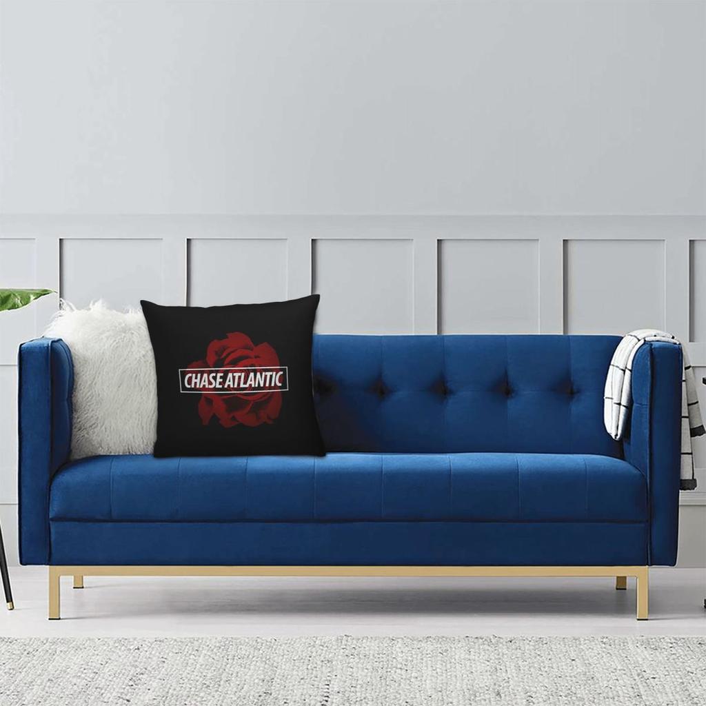 Chase Atlantic Rose Logo Square Pillowcase Pillow Cover Cushion Throw Pillow for Home Sofa Living Room