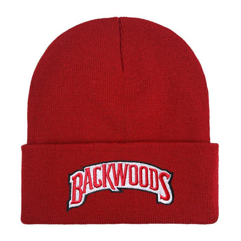 Backwoods Embroidered Beanie Hat With Adjustable Fit For Street Fashion And Cold Weather