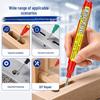 45mm Deep Hole Marker Pen for Woodworking & Metalworking - Multi-Color, Long Tip, Waterproof, Oil-Based, with Scale.