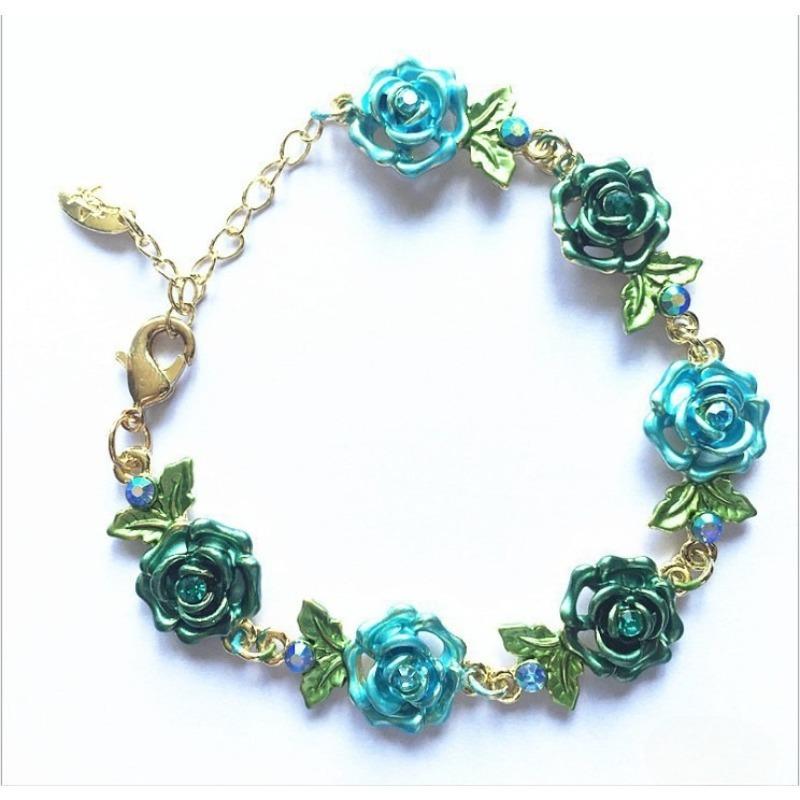 Accessoires: Rozenbloem Armband en Ketting. Retro Legering Etnische Stijl Sieraden. Overdreven Armband.