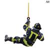 2D Christmas Firefighter Pendant Christmas Pendant Dwarf Car Pendant Statue Craft Party Accessories Decoration New Year 2025
