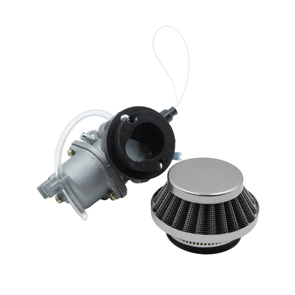 

Motorcycle carb carburetor with 42mm air filter for 2 stroke 47cc 49cc engine mini motorcycle pocket bike kart dirt bike ATV серебряный