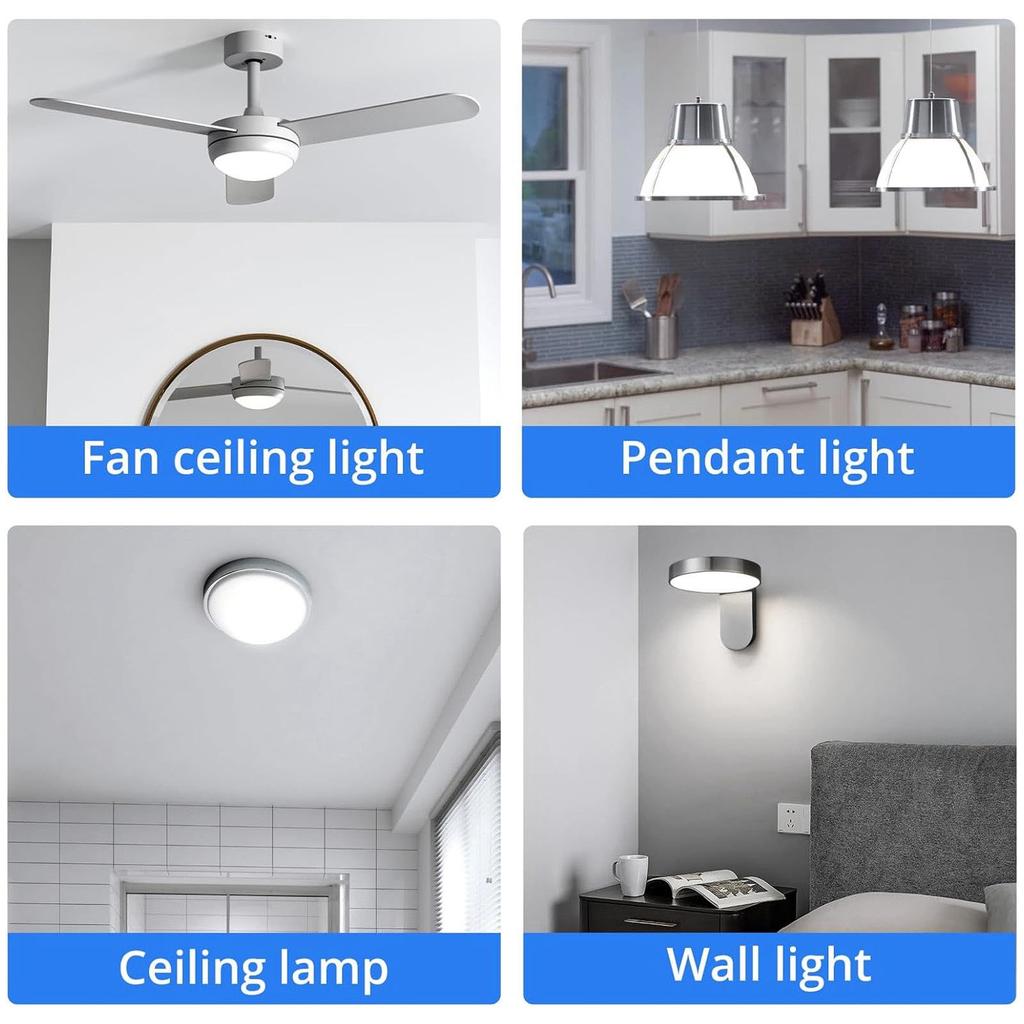 4.7 Inch LED Ceiling Fan Light Replacement with Pull Chain 20W 2100LM Magnetic Mount 5CCT Dimmable LED Light Engine Retrofit Kit