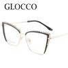 Red Cat Eye Myopia Glasses -1 5 To -6 0 Retro Blue Light Blocking Women Optical Prescription Eyeglasses Metal Frame