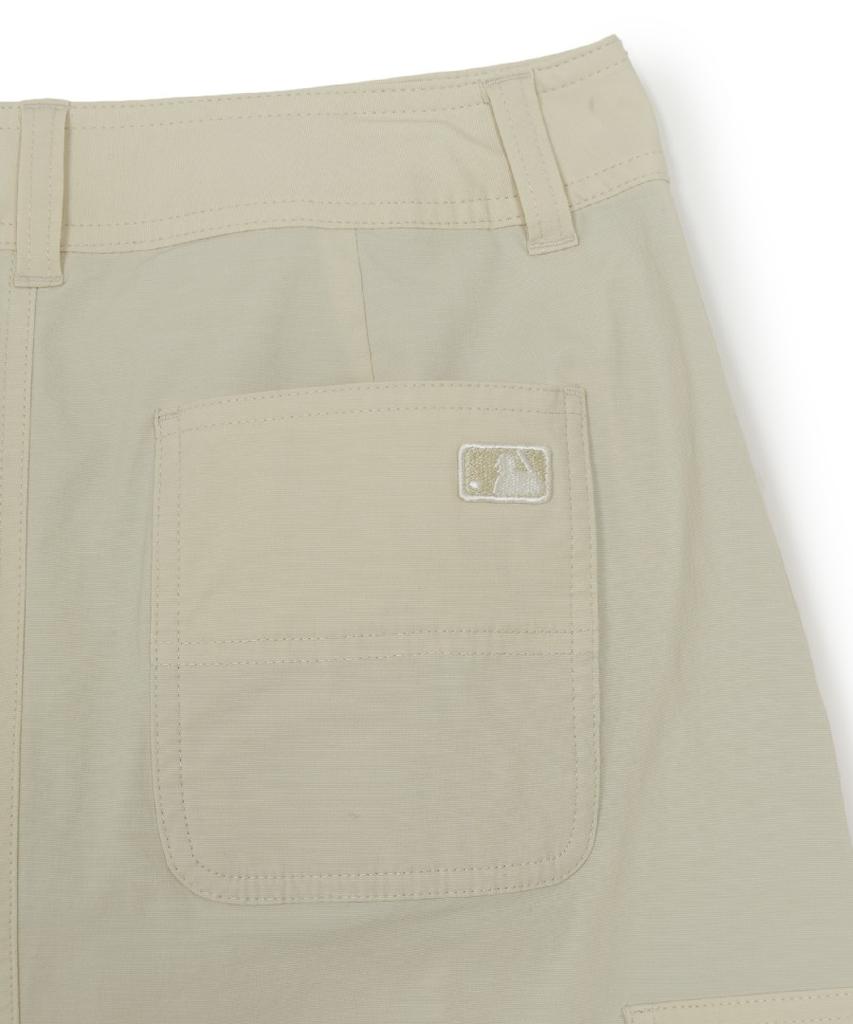 Emelbi Women'S Vintage Washed Cotton Strap Cargo Long Skirt Bos (L.Sand)