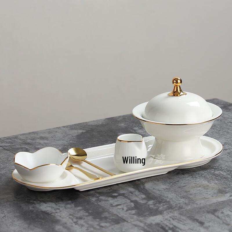 

Cream Style Silver High-Foot Dessert Bowl Set