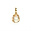 TANGPEI New Chinese-style Gold Women's Pendant 'Brilliant Moonlight'-Dainty Single-piece Fu-Lu Gourd Charm Alloy Clavicle Chain