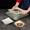 Melamine Imitation Porcelain Square Plate for Cold Dishes, Stir-fry, or Rice - Ideal for Hotels and Restaurants.