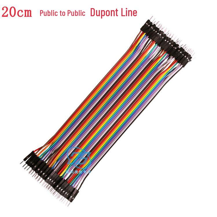 2.54mm 40P DuPont Wire Connector Set: Female-Female, Male-Female, Male-Male, 10/20/30cm, Multicolor