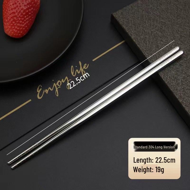 HUIHUADU Anti-slip Stainless Steel Chopsticks