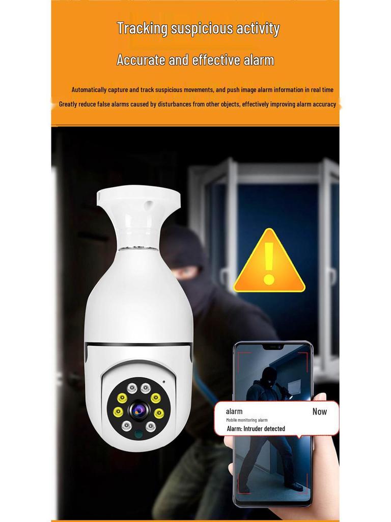 Little Eagle OKAM WiFi Panoramic Surveillance Camera with Mobile Tracking and Alarm Light Bulb