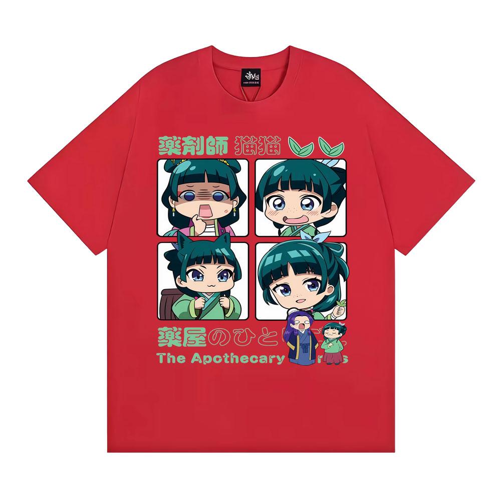 Manga The Apothecary Diaries Graphic T Shirt Unisex Fashion Cute Short Sleeve Japanese Anime T-shirts Women Cotton Loose T-shirt