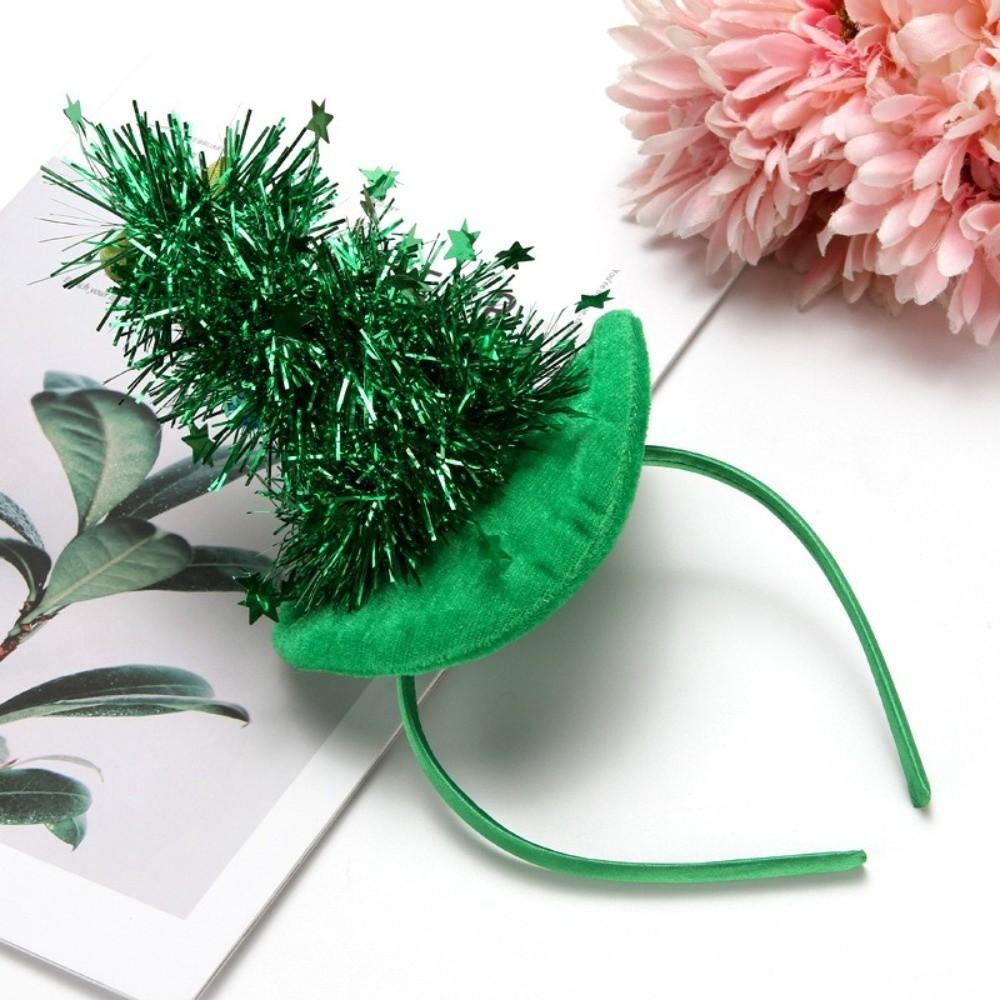 Vibrant Colors Xmas Hair Hoop Star Holiday Headwear Christmas Tree Headband  Adult Women