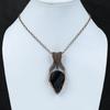 Pendentif Brut Tourmaline Noire Pendentif Enveloppé de Fil de Cuivre Bijou Pierre Précieuse Fait Main Pendentif Designer Bijou Enveloppé de Fil de Cuivre Cadeau pour Maman
