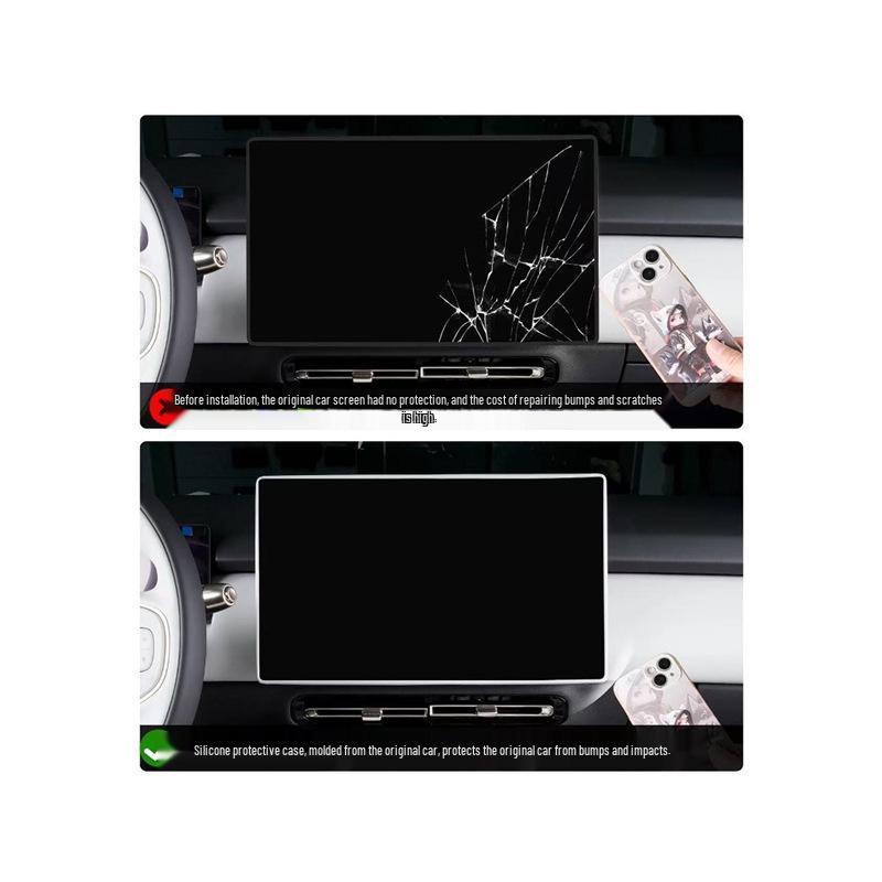 Protective Accessories for Chery Tiggo 8L: Screen Protector Strips, Silicone Covers, and Console/Navigation Guards.